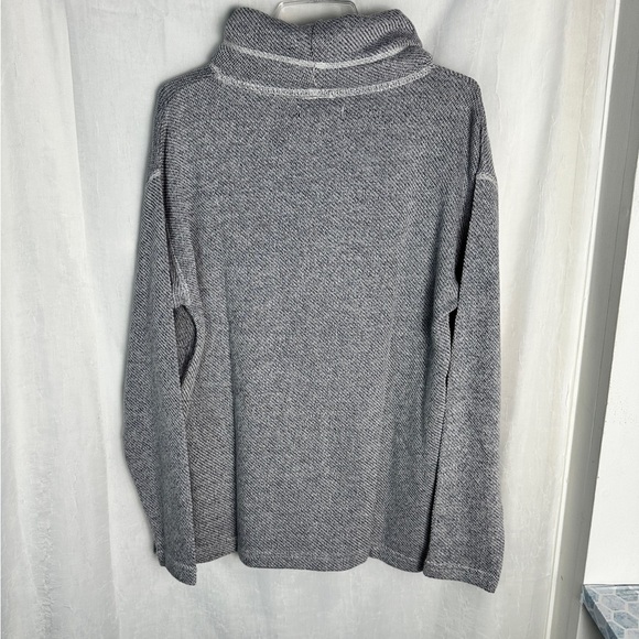 Chaps Gray Cowl Neck Sweatshirt Hoodie Casual Cotton Blend NWT - Picture 9 of 16